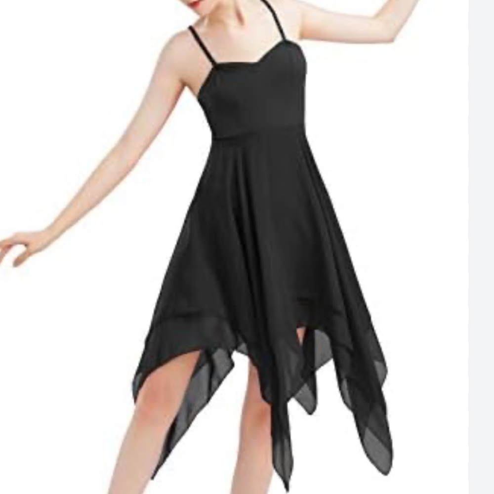 IBTOM CASTLE womens black ballet dance dress flowy size small NWT